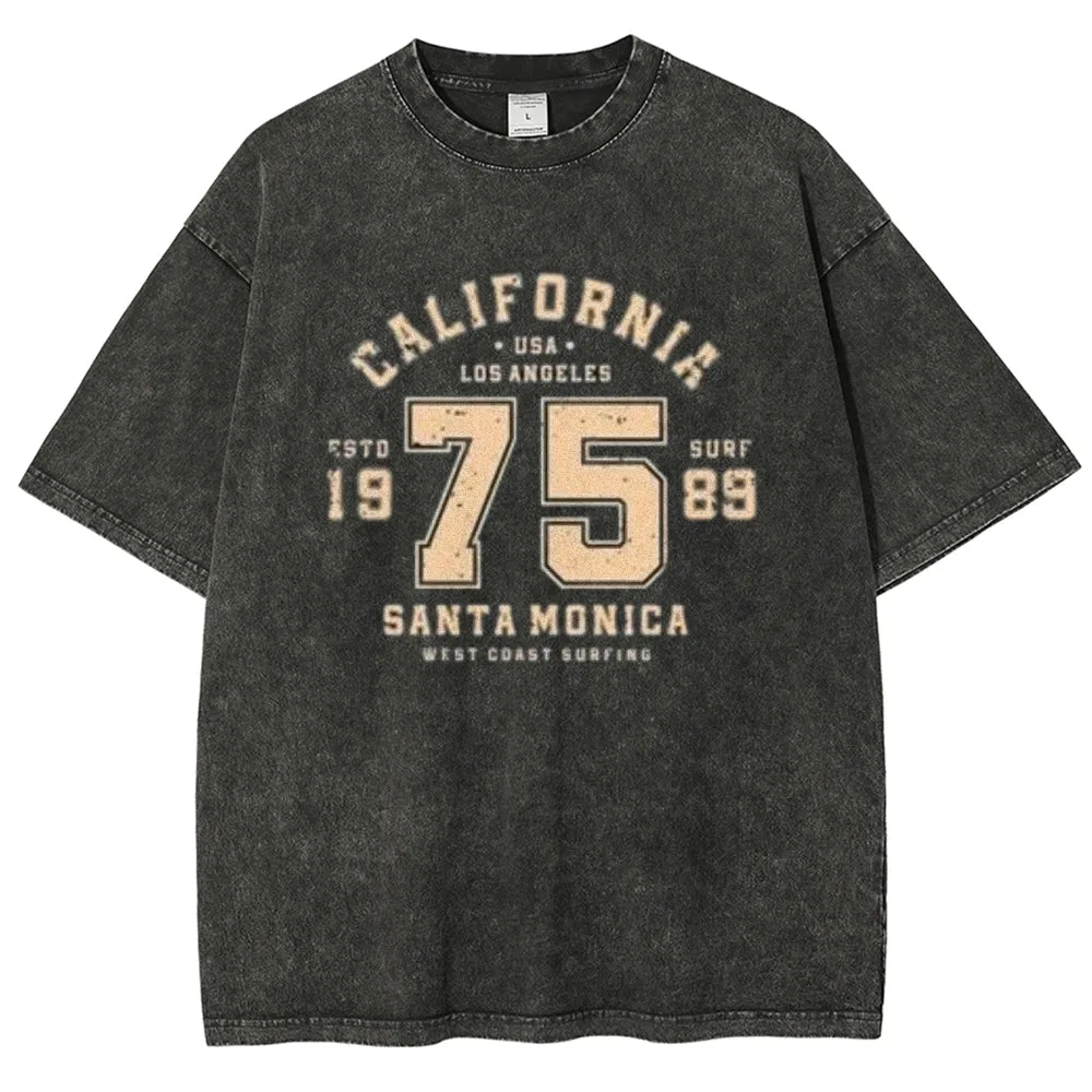 Unisex Independence's Day California 1975 Graphic Vintage Washed Tee