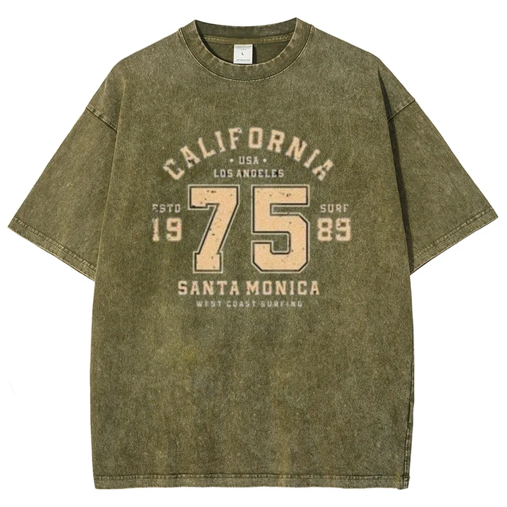 Unisex Independence's Day California 1975 Graphic Vintage Washed Tee