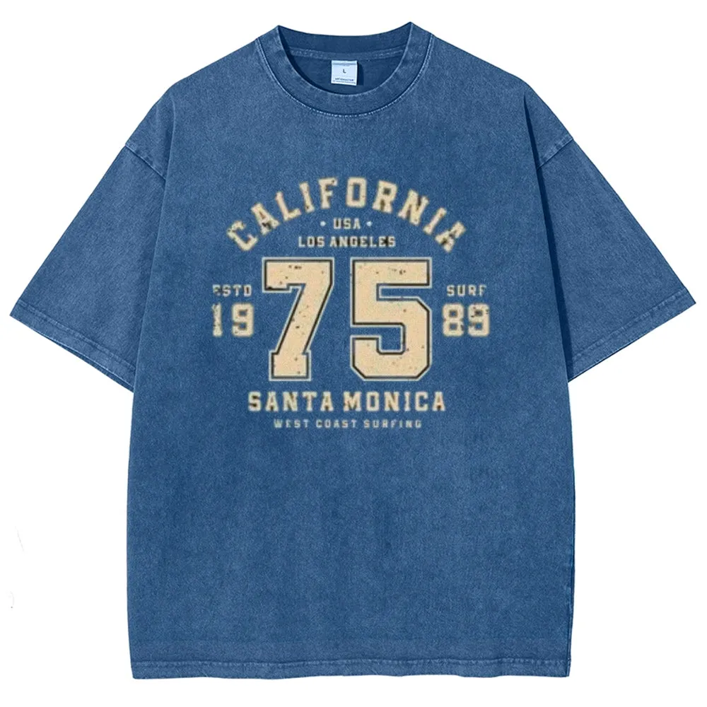 Unisex Independence's Day California 1975 Graphic Vintage Washed Tee