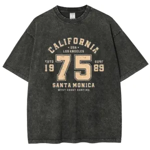 Unisex Independence's Day California 1975 Graphic Vintage Washed Tee