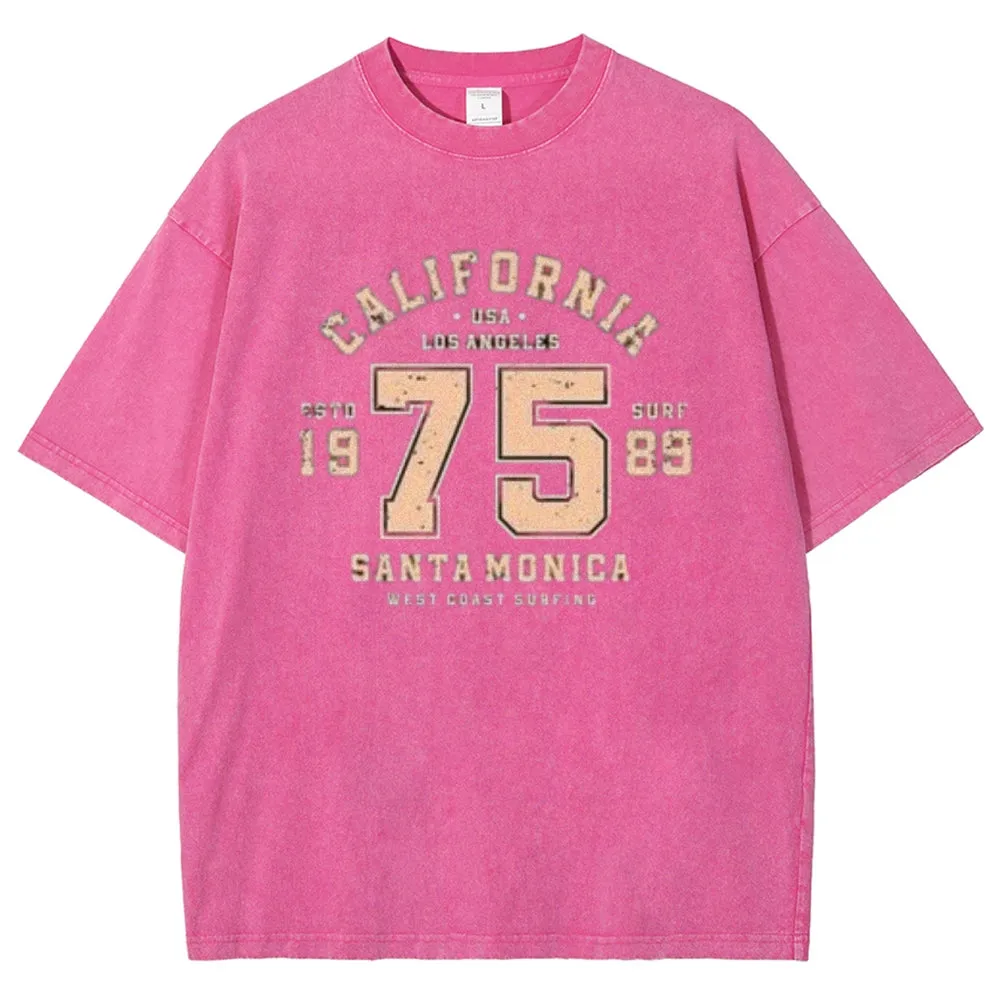 Unisex Independence's Day California 1975 Graphic Vintage Washed Tee