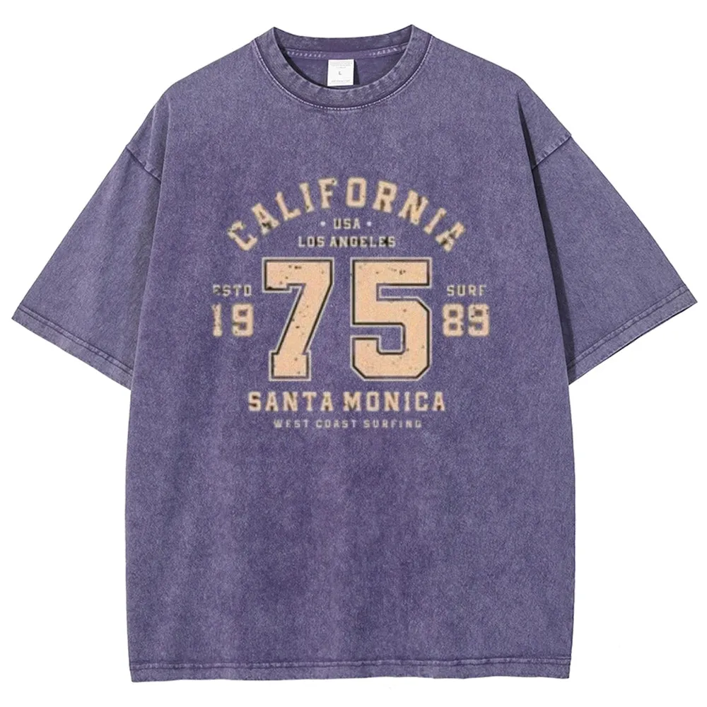 Unisex Independence's Day California 1975 Graphic Vintage Washed Tee