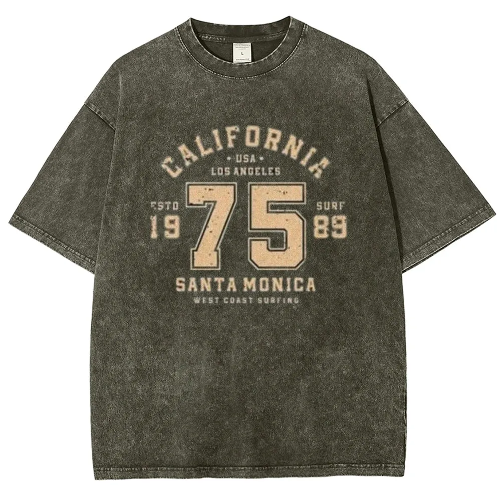 Unisex Independence's Day California 1975 Graphic Vintage Washed Tee