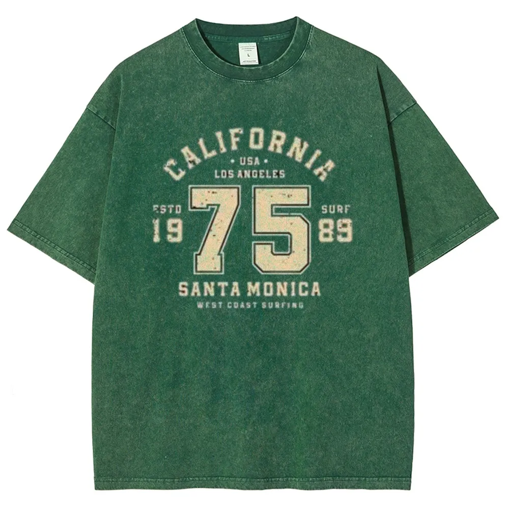 Unisex Independence's Day California 1975 Graphic Vintage Washed Tee