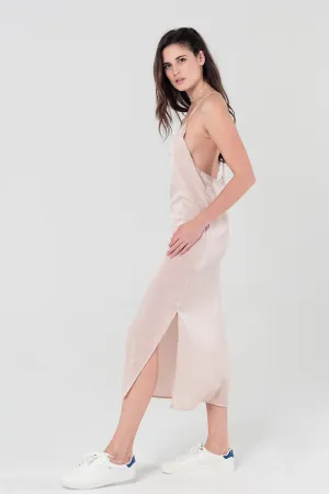Vavoom Edition Cami Slip Dress in Beige