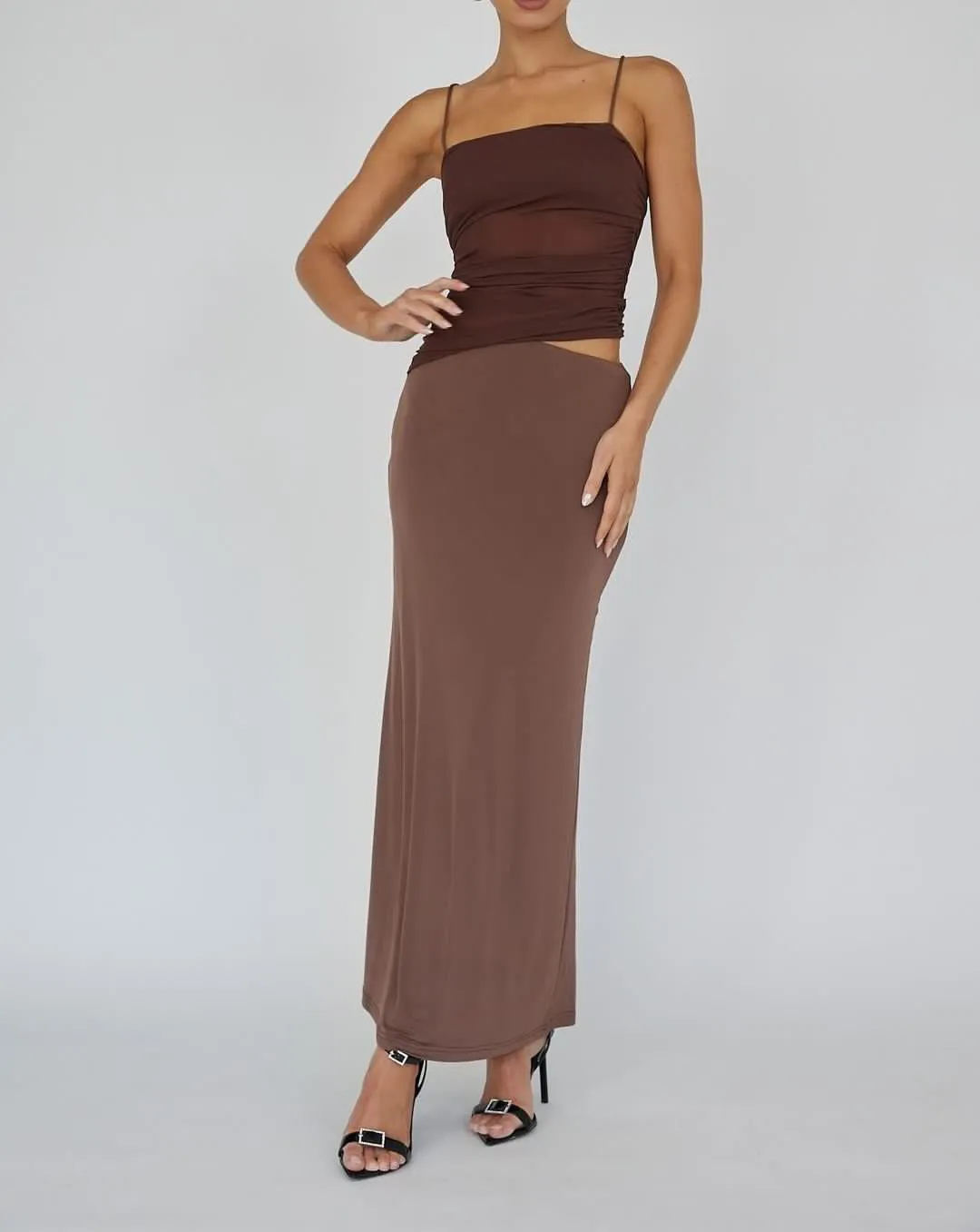 Veronica Mesh Maxi Dress