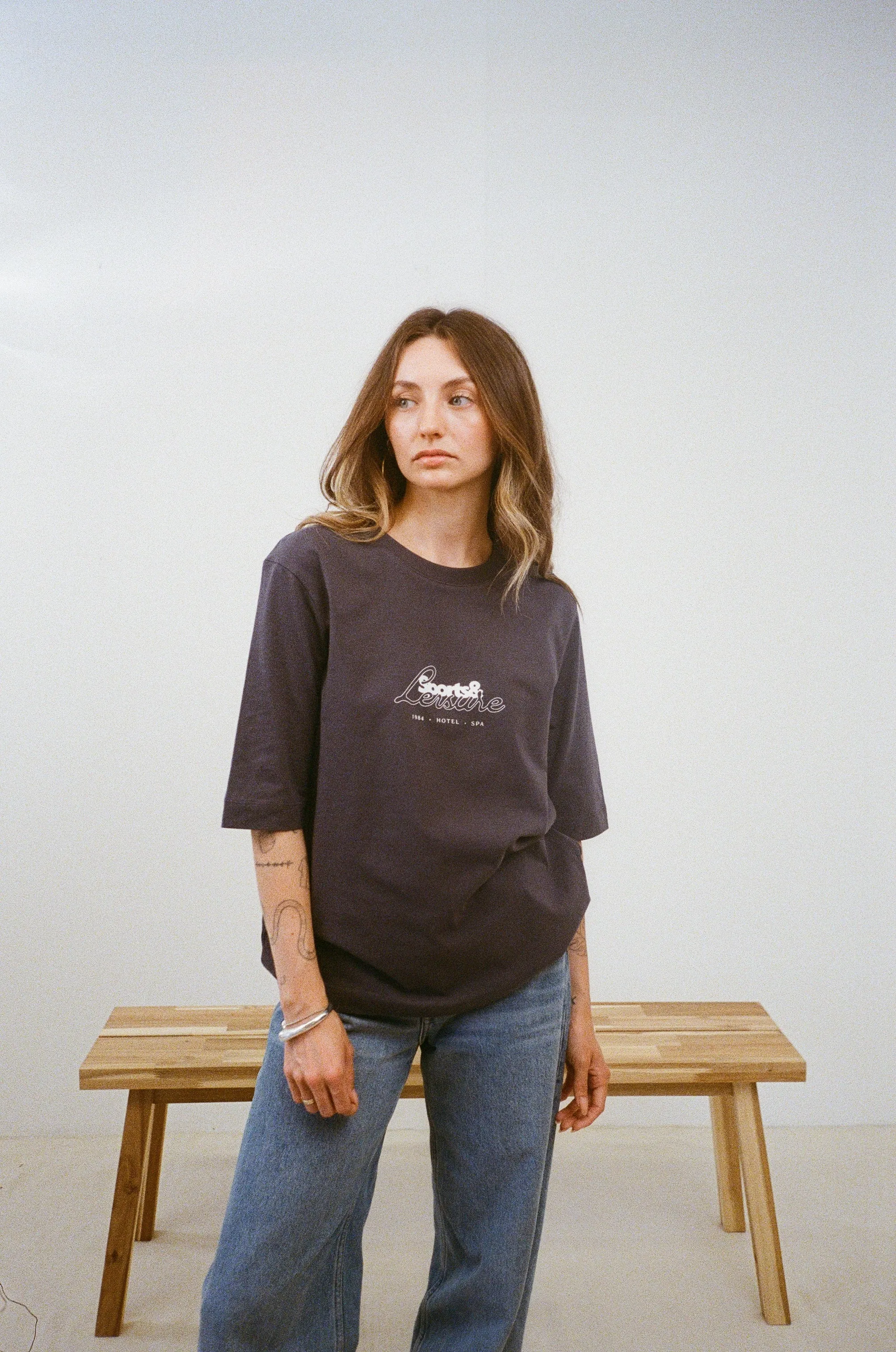 Vice 84 WMNS 'Sports Leisure' Box Organic Tee - Ink Navy