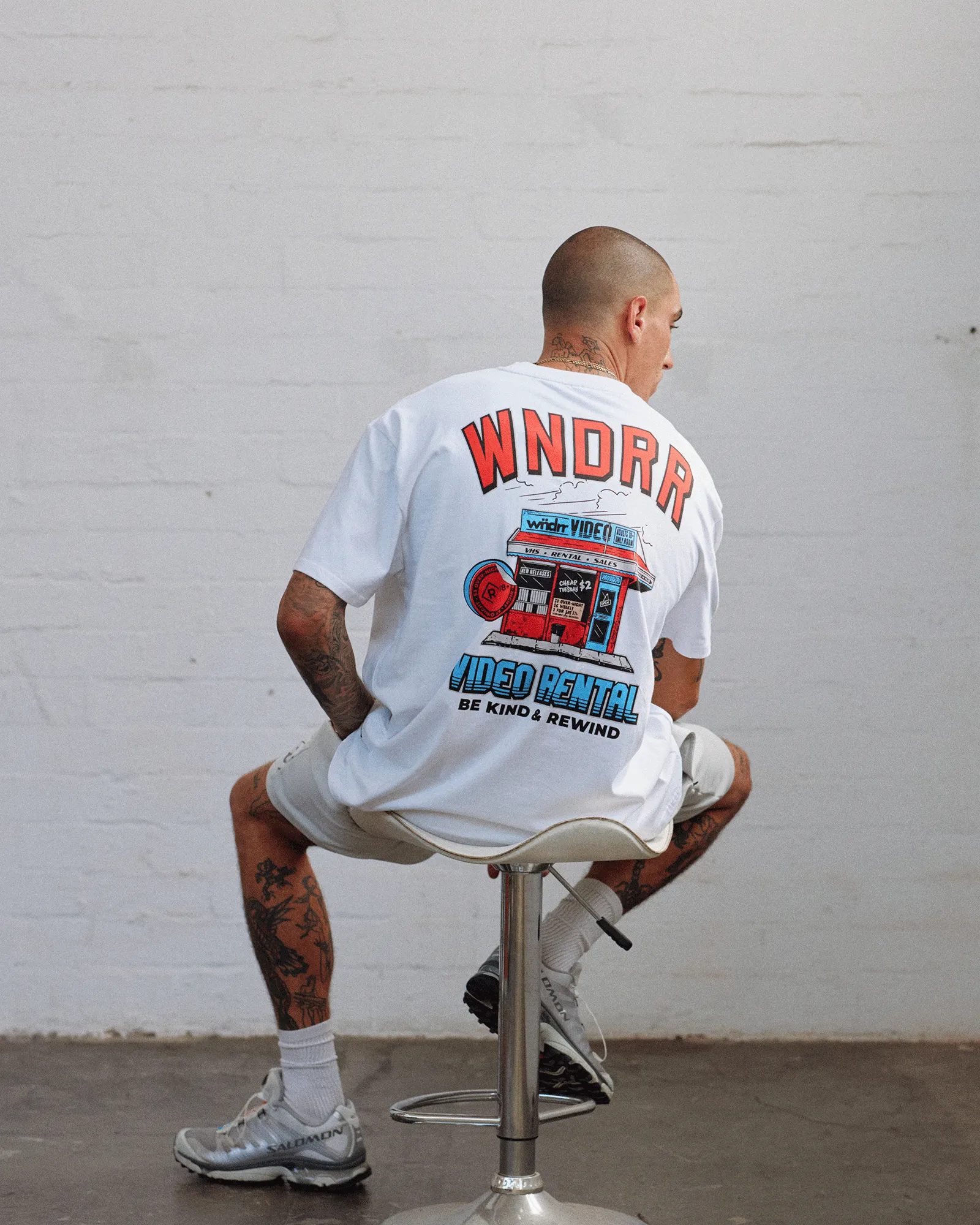 VIDEO RENTAL BOX FIT TEE - WHITE