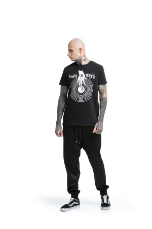 Vinyl Fetish - regular fit T-shirt with side cuts
