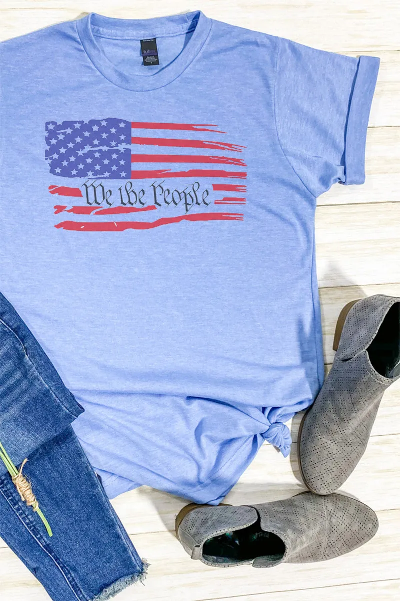 We The People Flag Unisex Poly-Rich Blend Tee