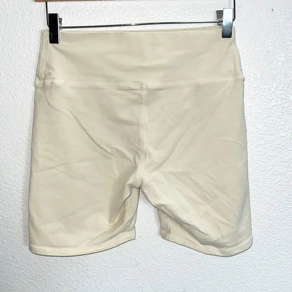 We Wore What Cream We Gave What High Waisted Biker Shorts