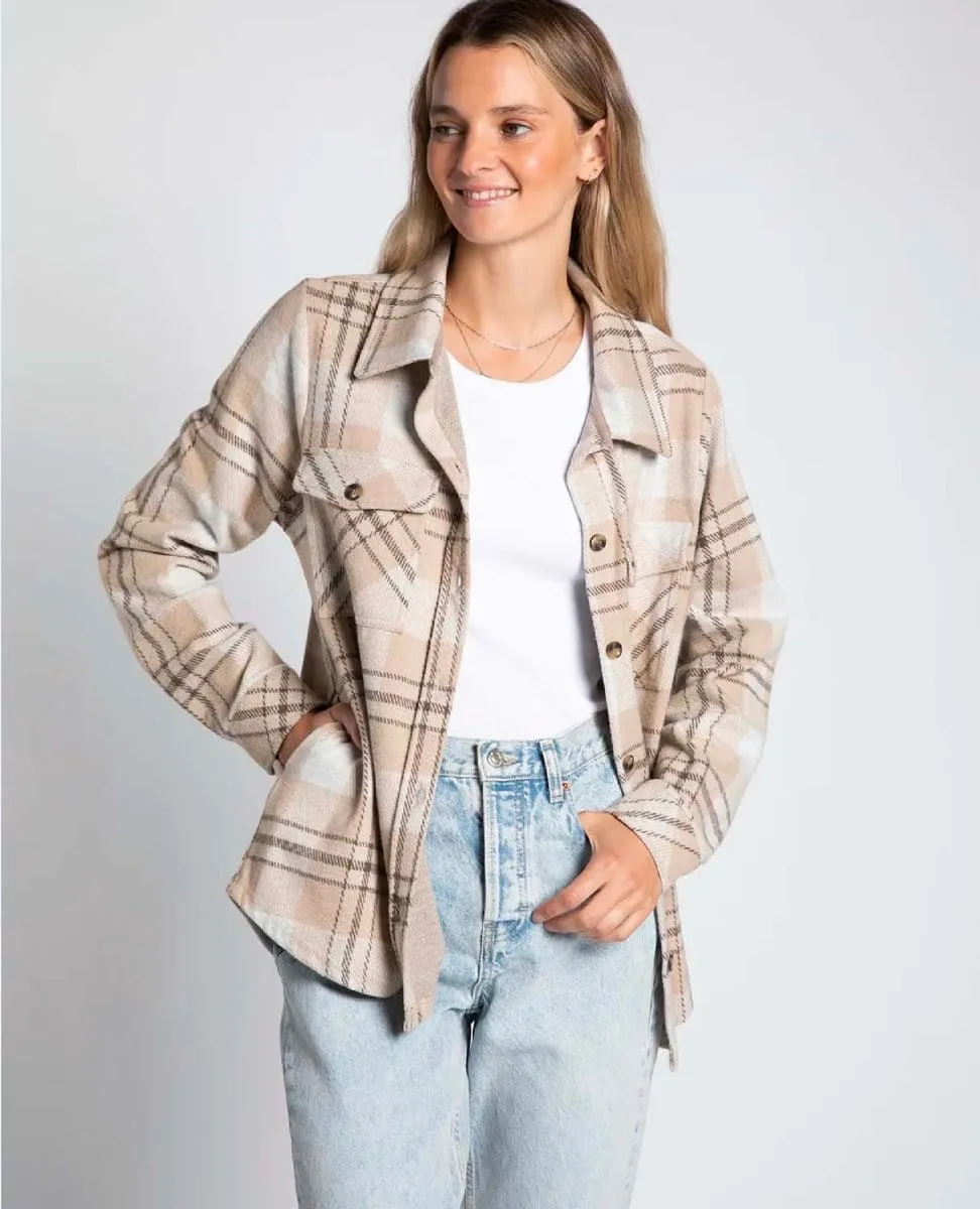 Weston Taupe Plaid Shacket