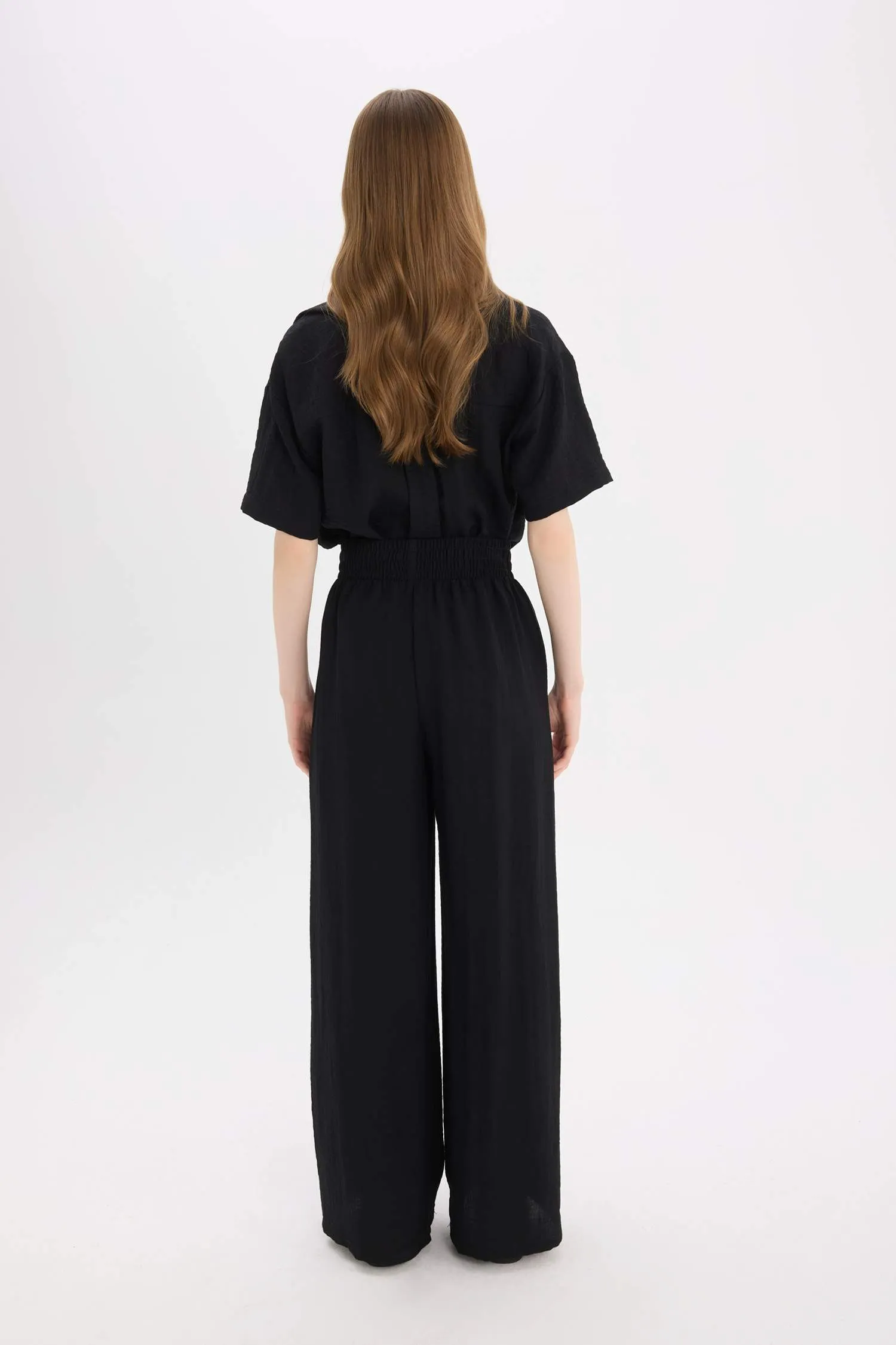 Wide Leg Normal Waist Standard Length Trousers