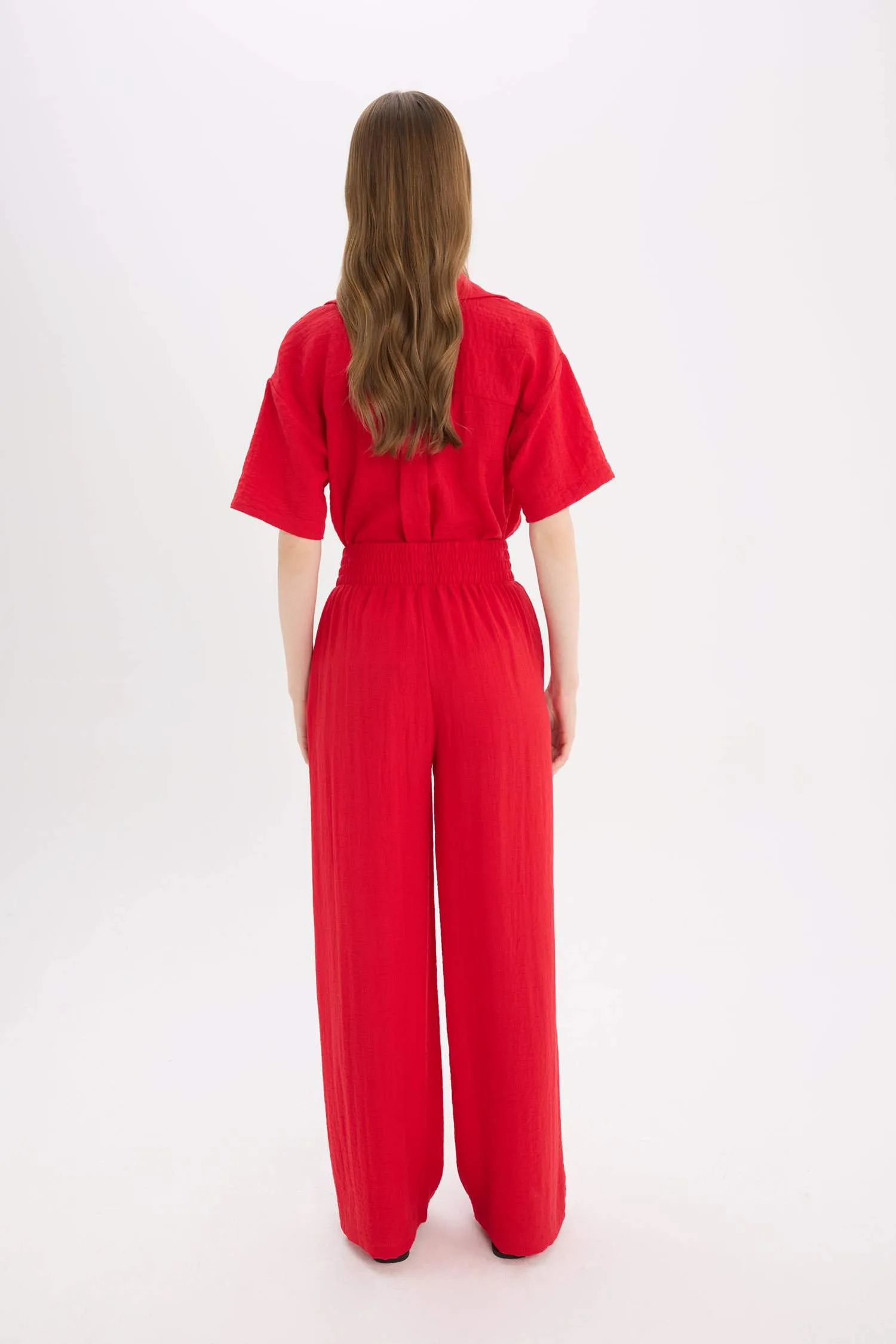 Wide Leg Normal Waist Standard Length Trousers