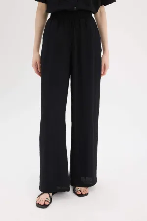 Wide Leg Normal Waist Standard Length Trousers