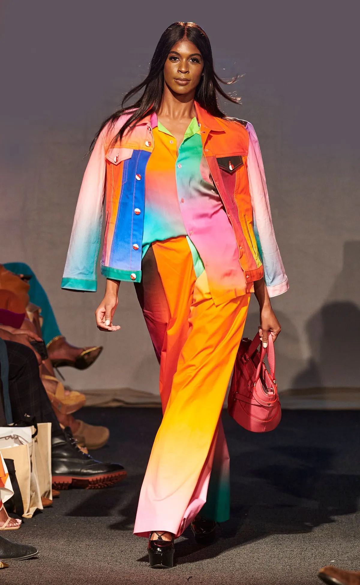 Wide Leg Trousers in Sauce Print