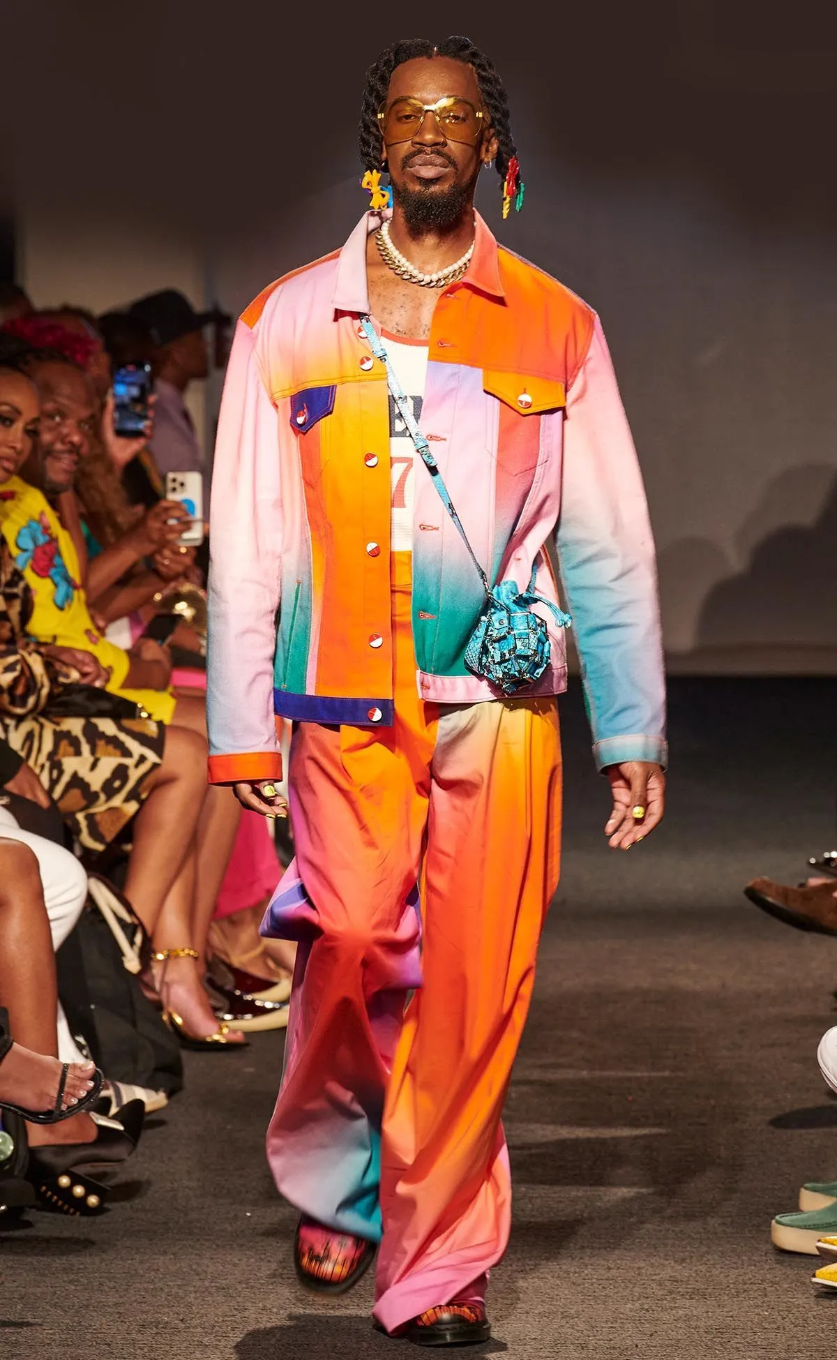 Wide Leg Trousers in Sauce Print