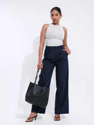 Wide Leg Twill Pant
