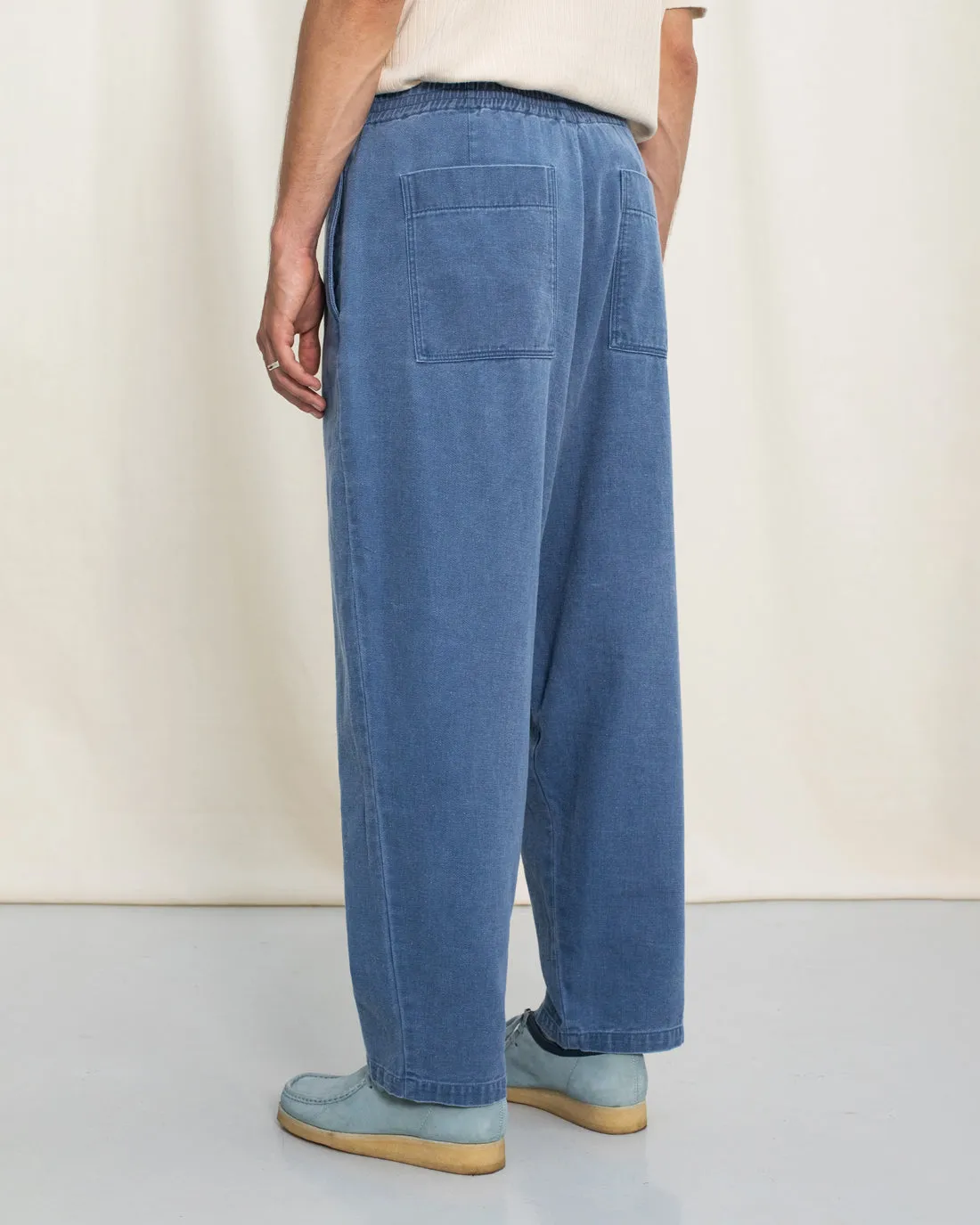 Wide Pants Washed Denim