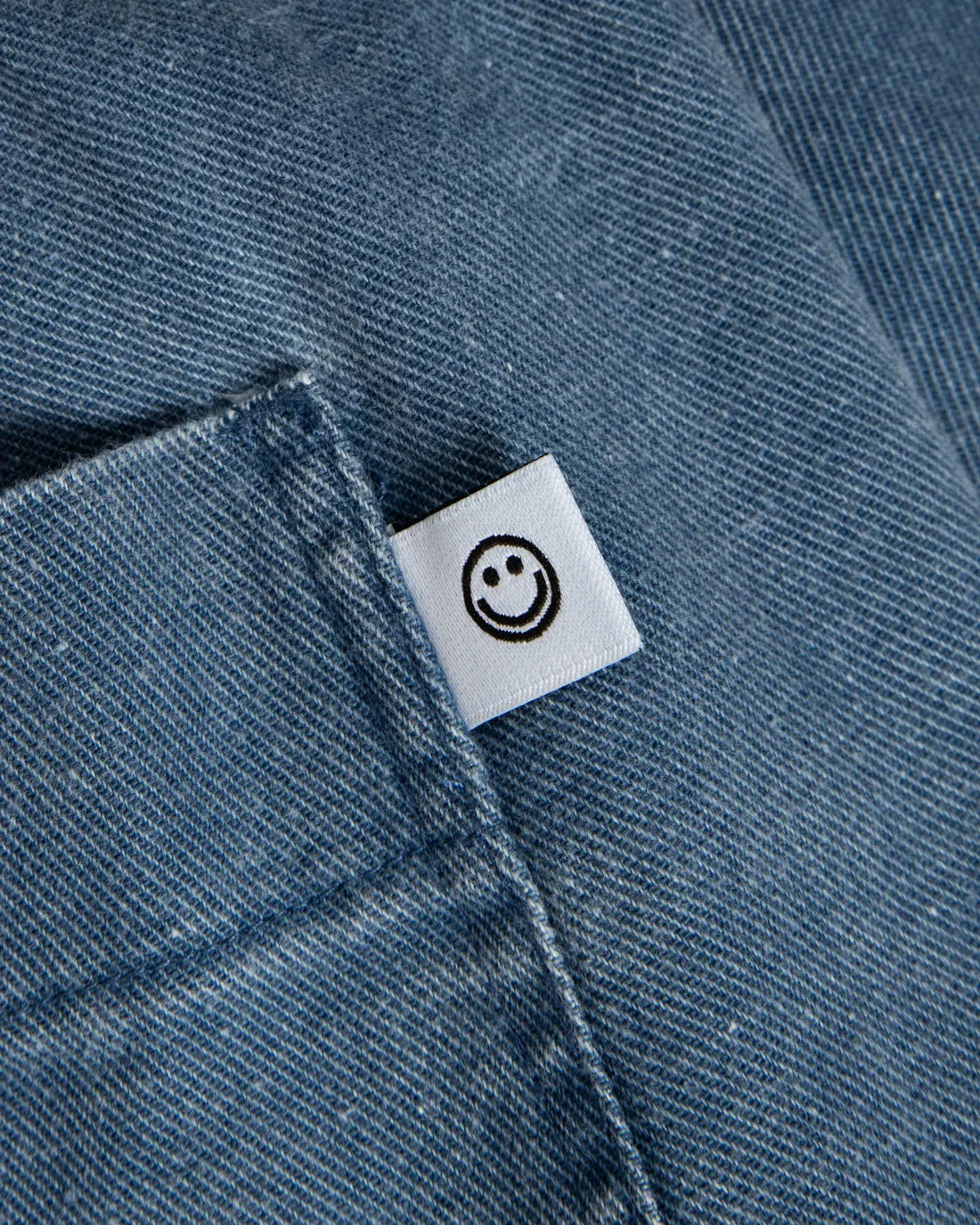 Wide Pants Washed Denim