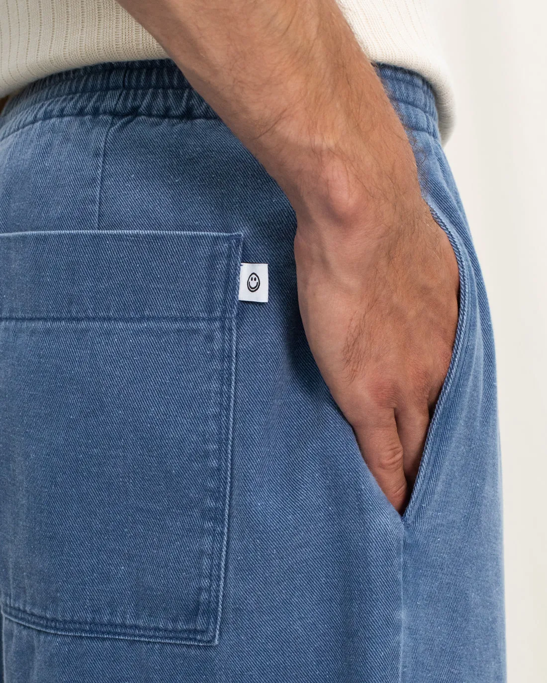 Wide Pants Washed Denim