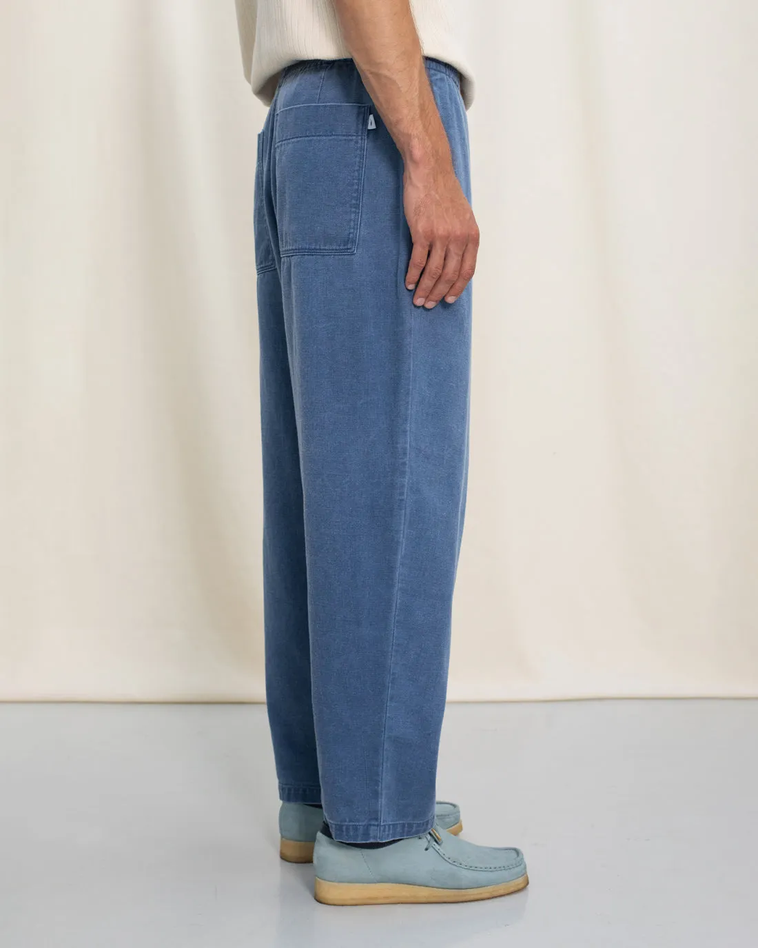 Wide Pants Washed Denim