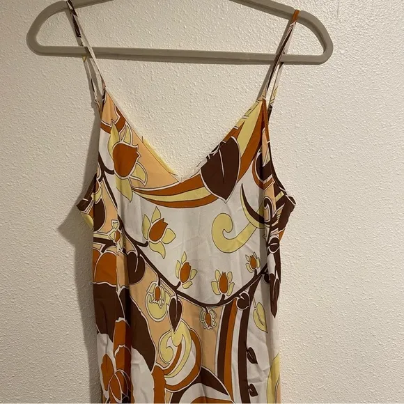 WILFRED Christine Slip Midi Floral Dress Aritzia M