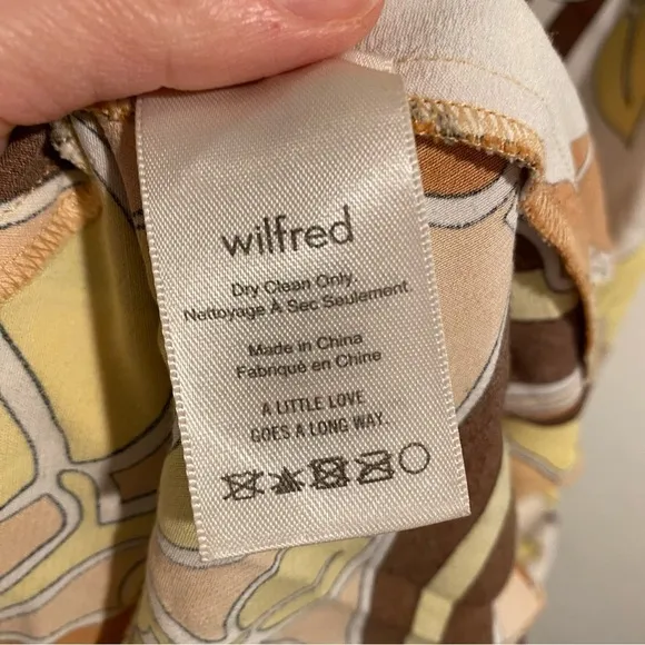 WILFRED Christine Slip Midi Floral Dress Aritzia M