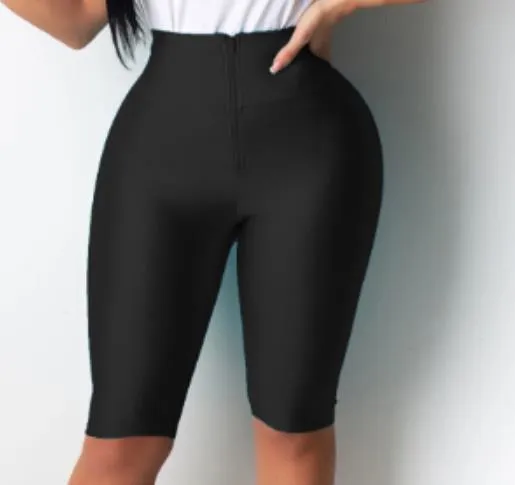 Women Skinny Fitness Solid Bodycon Cycling High Waist Biker Shorts