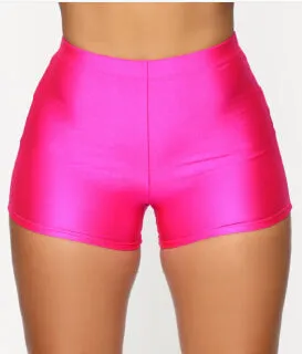 Women Skinny Fitness Solid Bodycon Cycling High Waist Biker Shorts