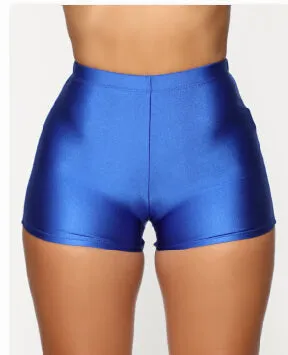 Women Skinny Fitness Solid Bodycon Cycling High Waist Biker Shorts