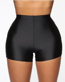 Women Skinny Fitness Solid Bodycon Cycling High Waist Biker Shorts