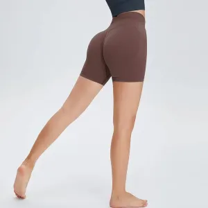 Women's High Waist 3” Seamless Butt Scrunch Sport Yoga Biker Shorts - Lift Ribbed Push Up Fitness Gym Training Shorts