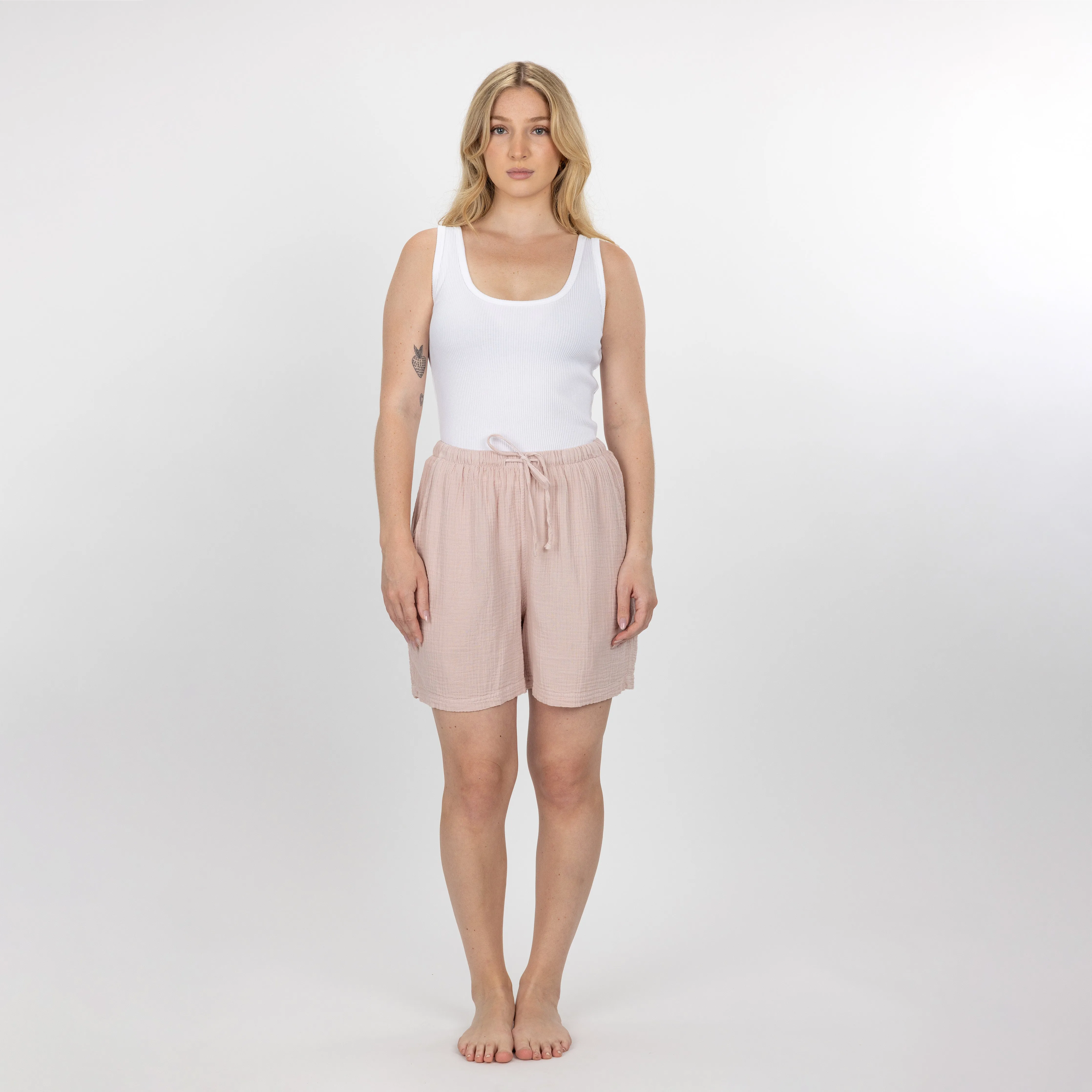 Womens "Chunky" Cotton/Spandex Rib Tank - Bright White