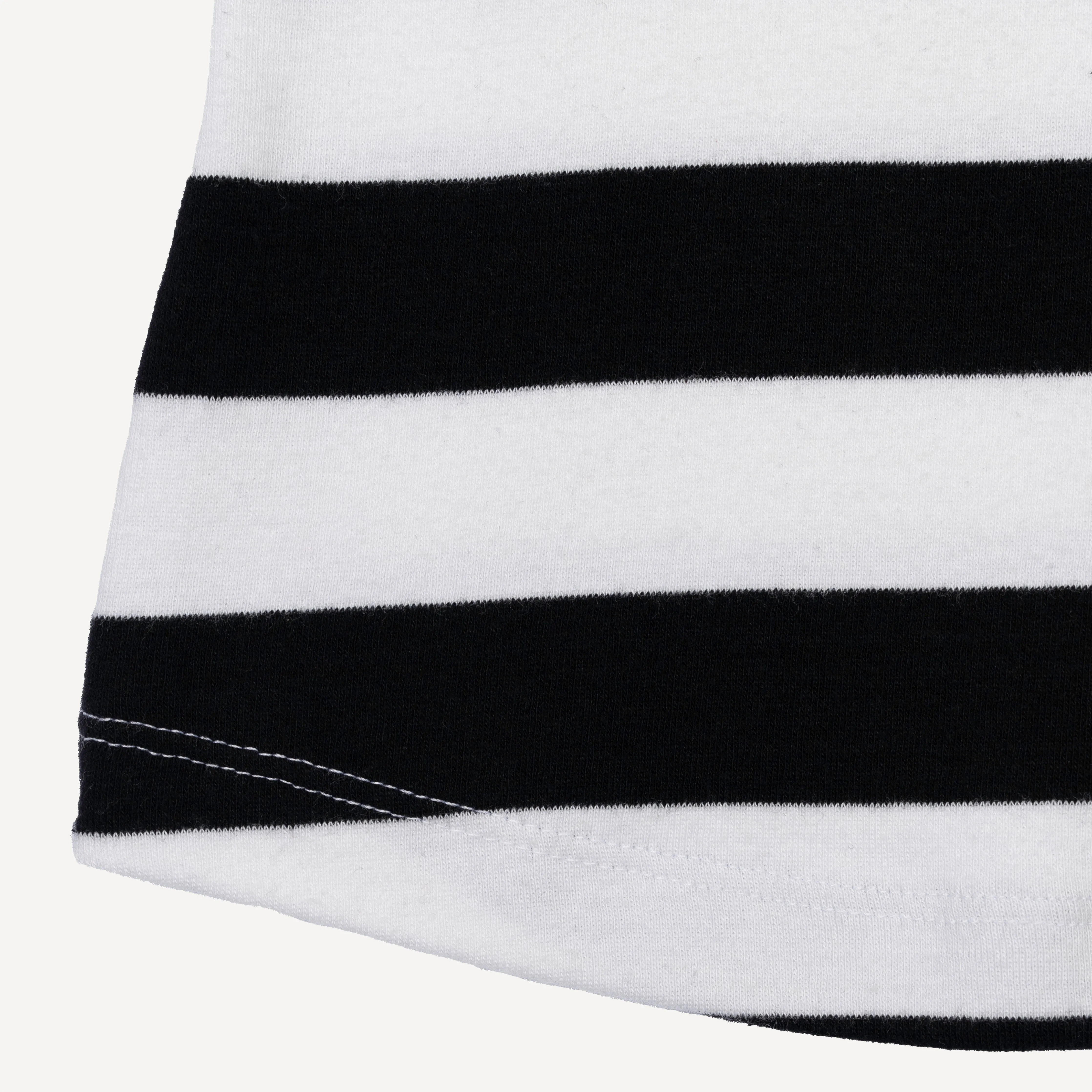 Womens Stripe High Neck Tank - Black / White