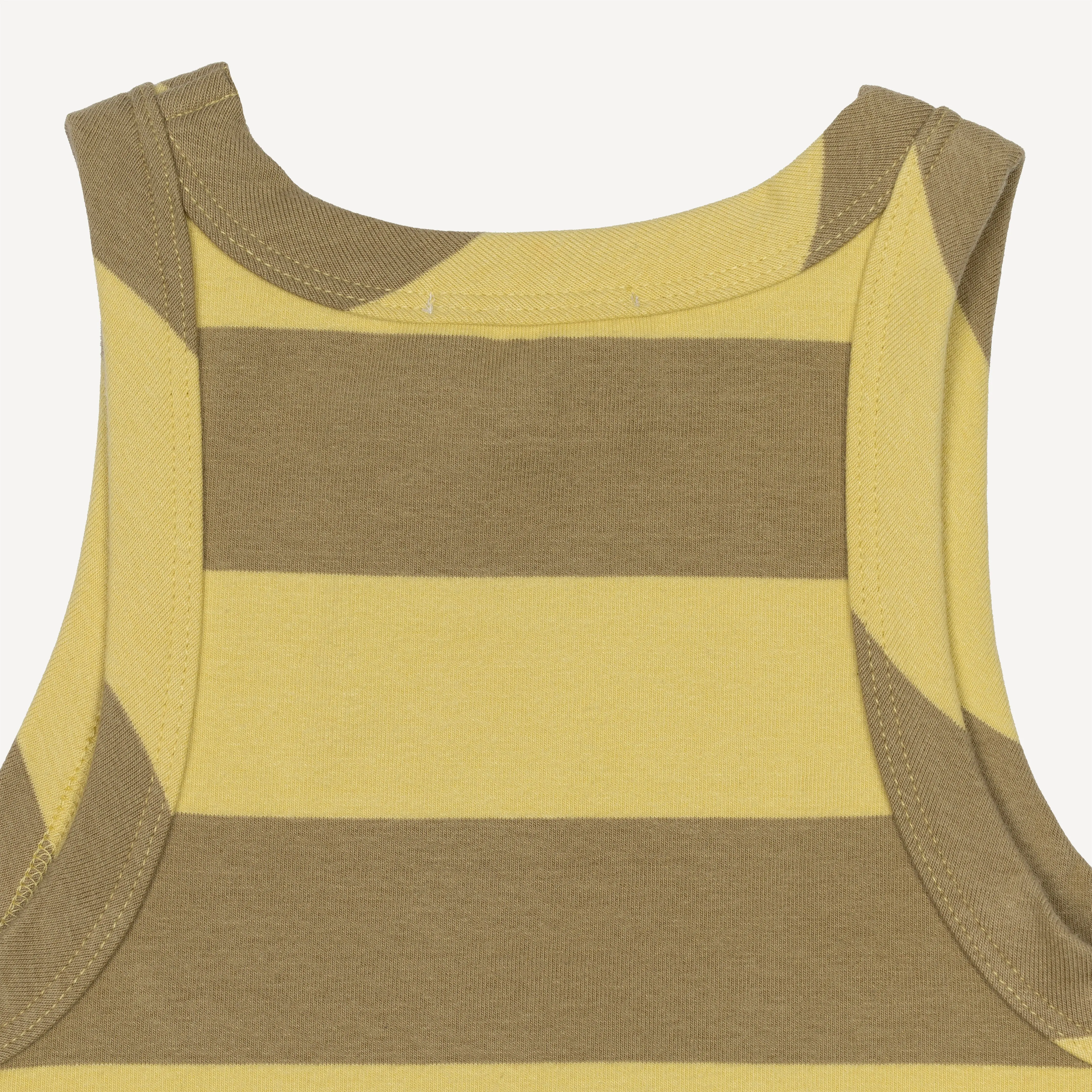 Womens Stripe High Neck Tank - Raffia / Kelp