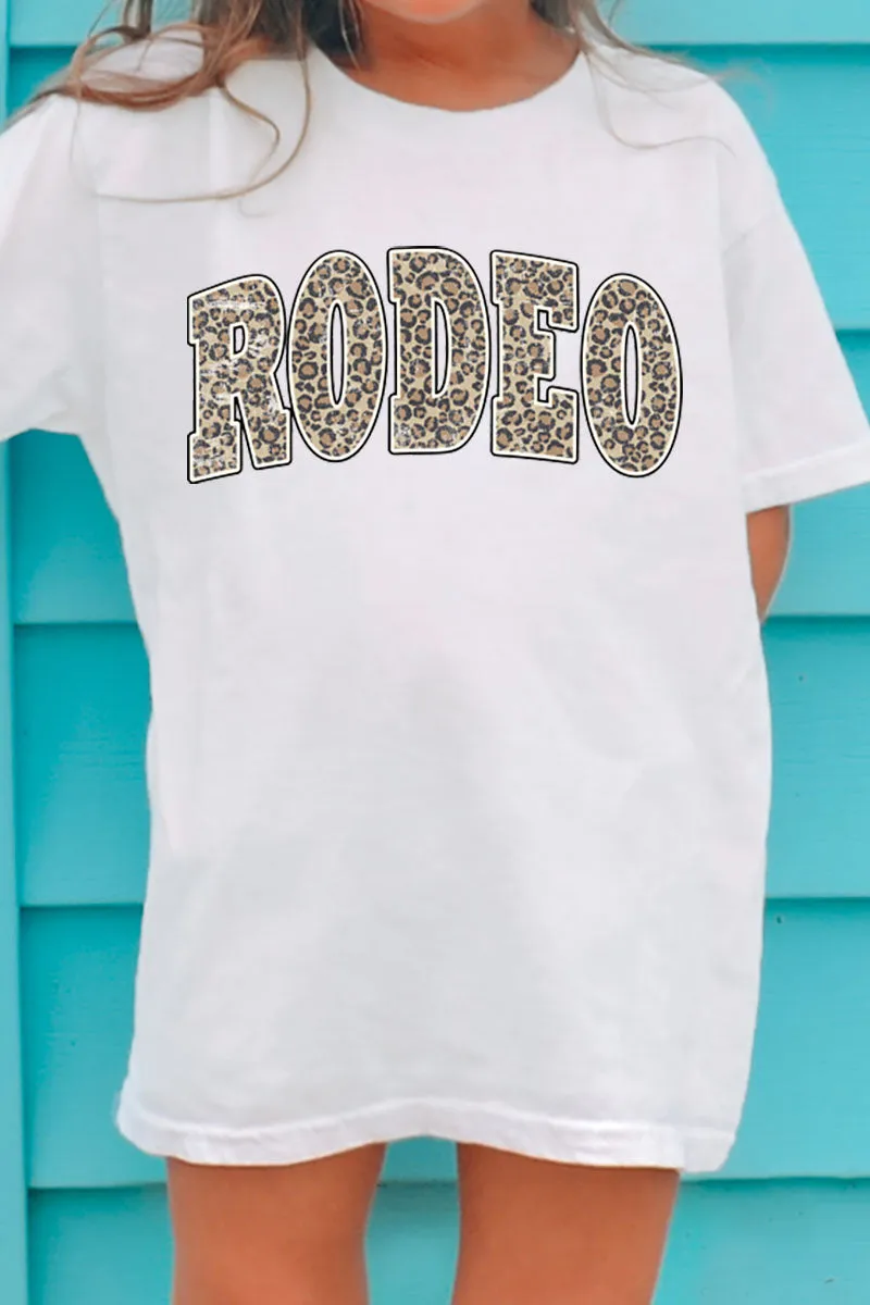 Youth Arched Rodeo Leopard Dri-Power 50/50 T-Shirt