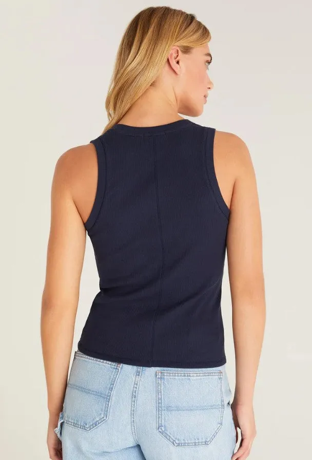 Z Supply Sirena Rib Tank, White/Black/Seaglass/Sunrise
