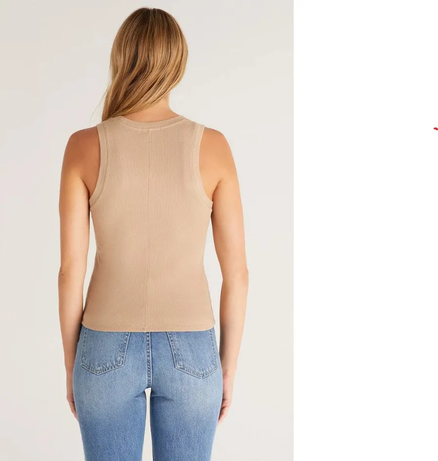 Z Supply Sirena Rib Tank, White/Black/Seaglass/Sunrise