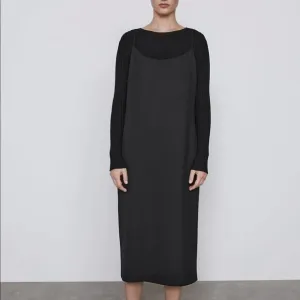 Zara Limited Edition 1998 Archive Collection Black Midi Dress Size XS NWT