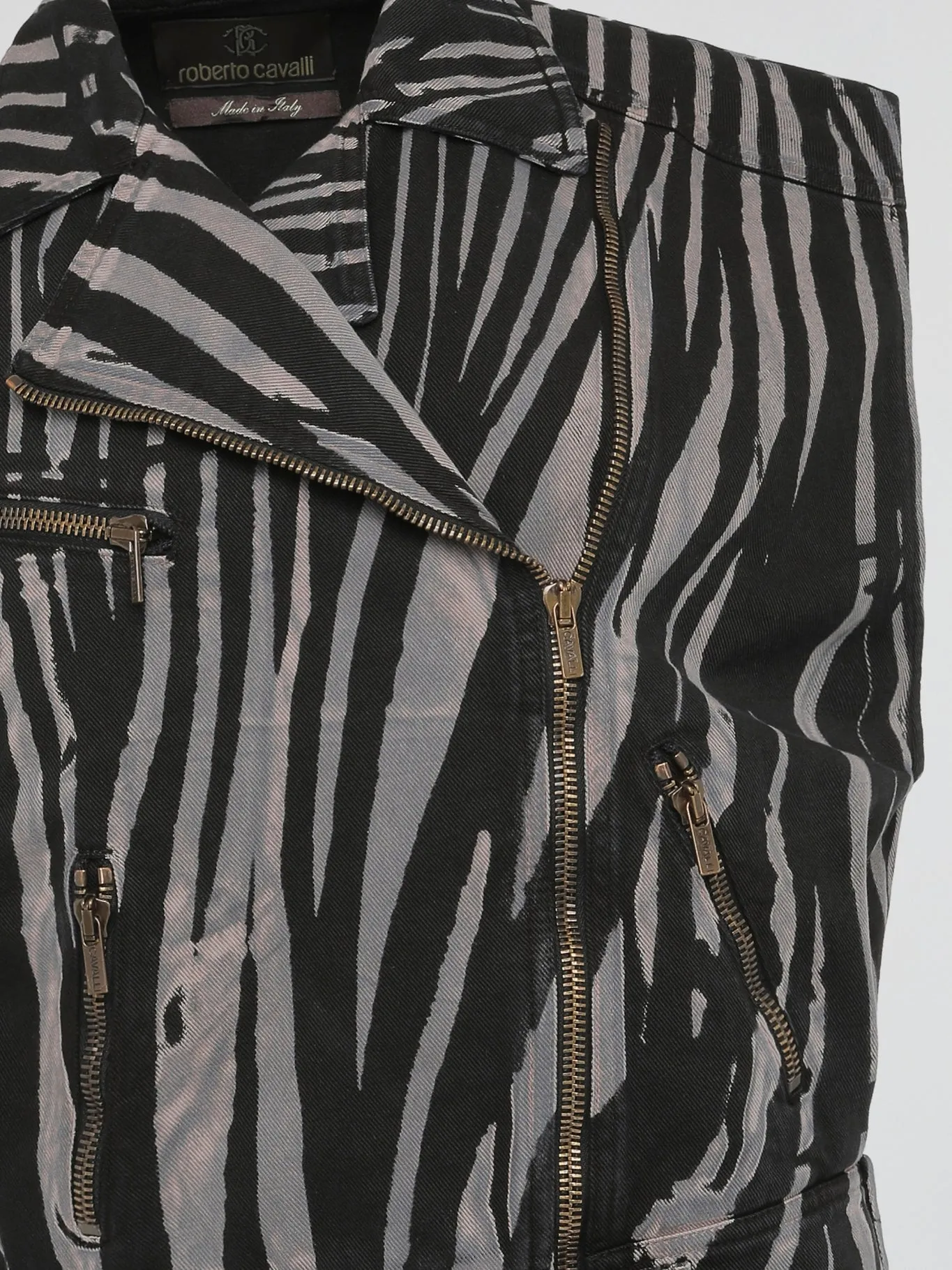 Zebra Print Sleeveless Jacket
